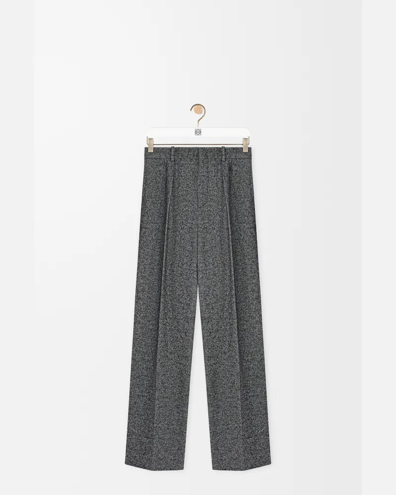 Loewe Trousers In Wool Blend Size Hombre Grey