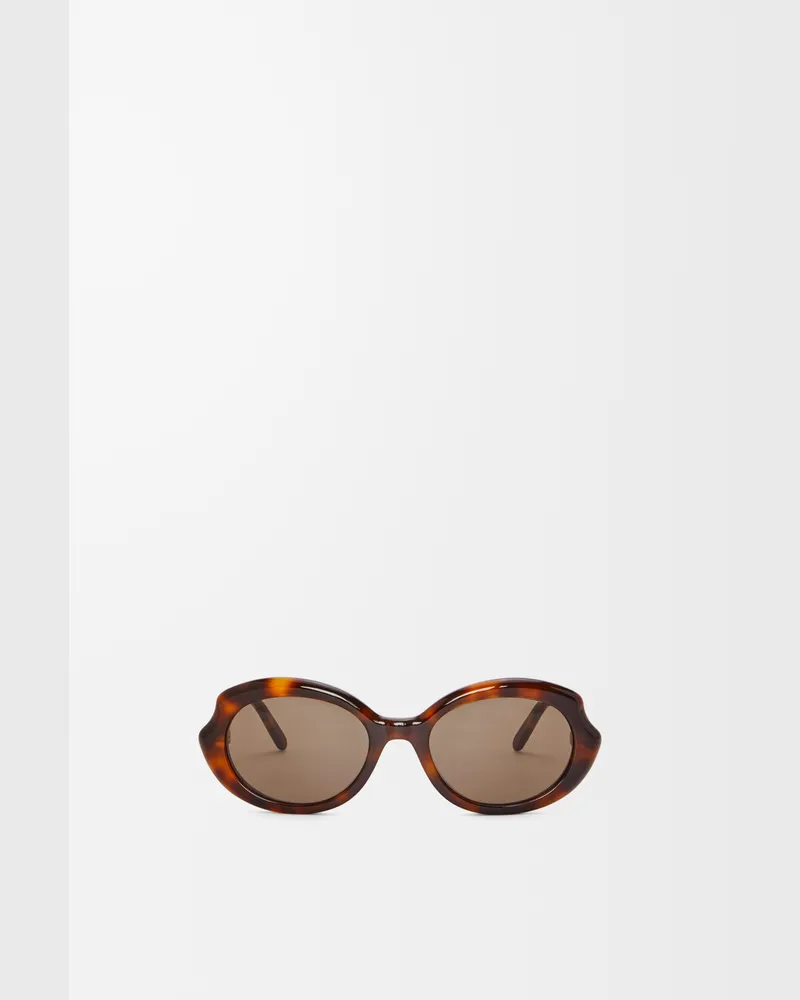 Loewe Mini Oval Slim Sunglasses Mujer Havana