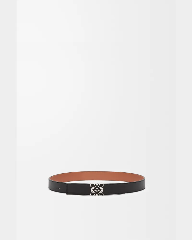 Loewe Reversible Anagram Belt In Leather skin Size Hombre Black