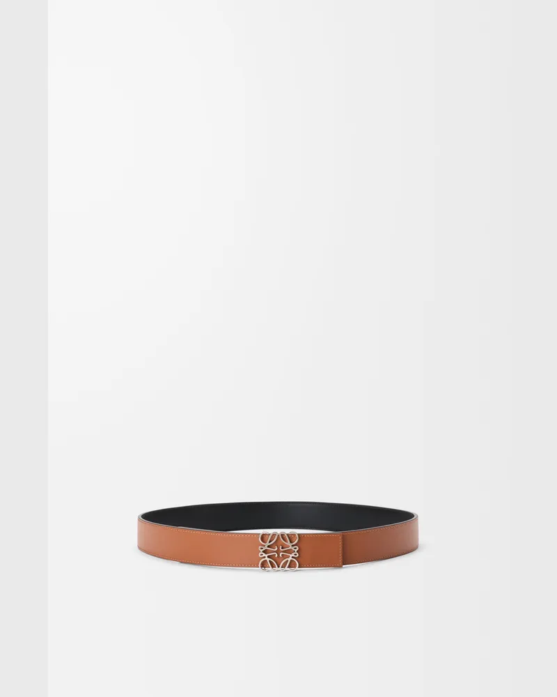 Loewe Reversible Anagram Belt In Leather skin Size Hombre Black