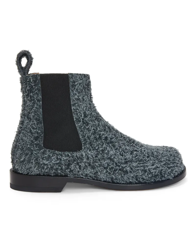 Loewe Luxury Campo chelsea boot in brushed suede Charcoal