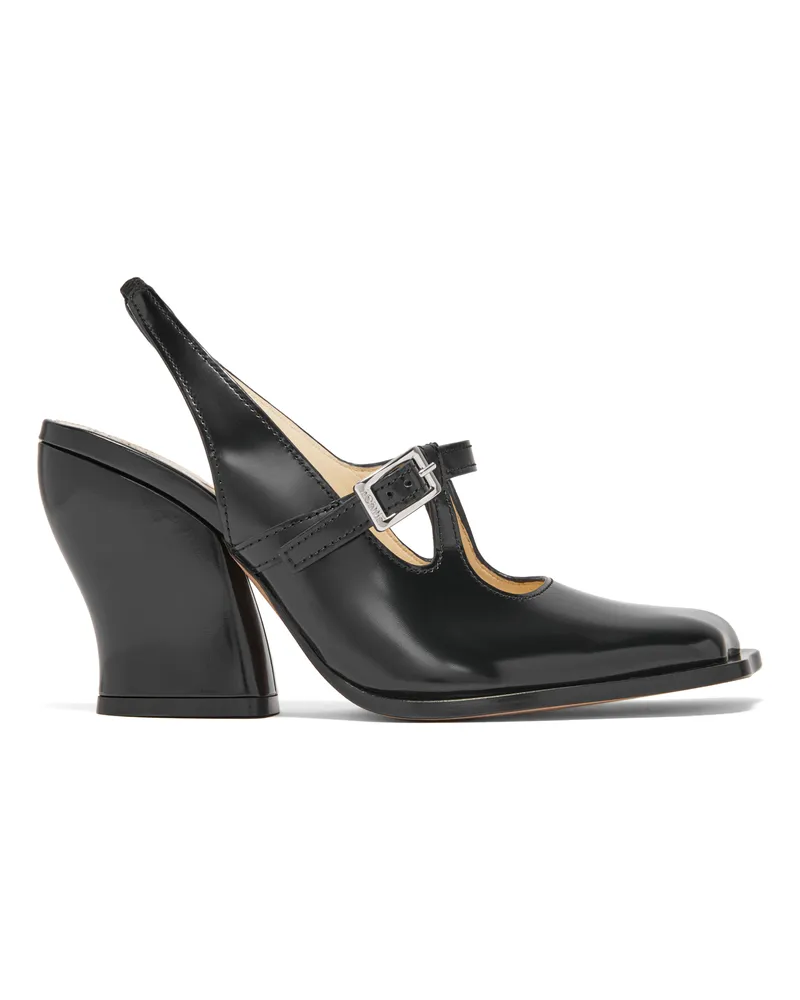 Loewe Luxury Onda slingback pump in brushed calfskin Black