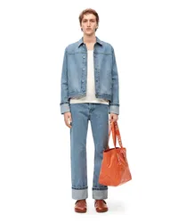 Loewe Luxury Fisherman turn-up jacket in denim Light