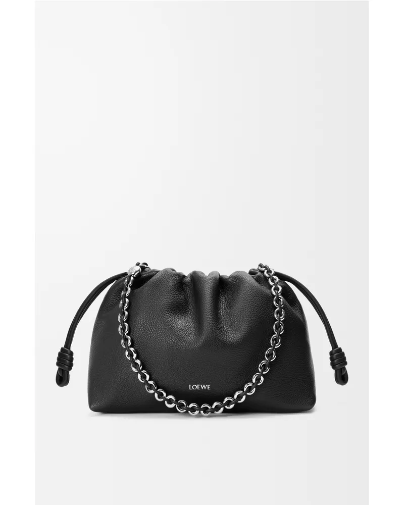 Loewe Medium Flamenco Purse In Fine Grained Leather skin Mujer Black