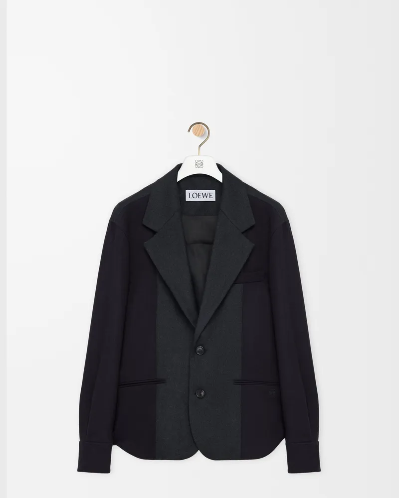 Loewe Hybrid Jacket In Wool Size Hombre Navy
