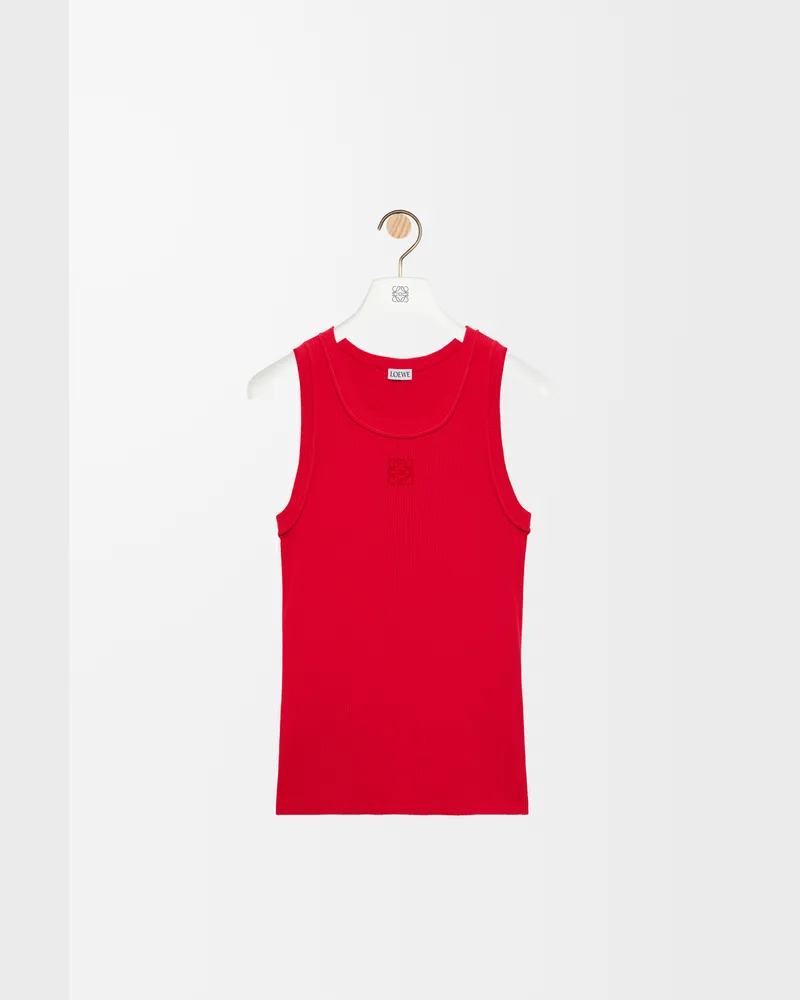 Loewe Anagram Tank Top In Stretch Viscose Size Mujer Red