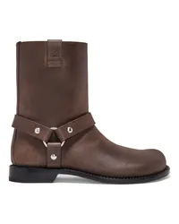 Loewe Luxury Campo biker boot in calfskin Dark