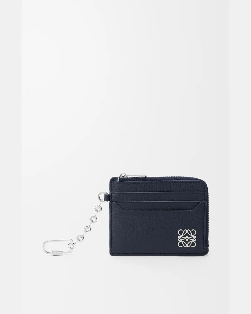 Loewe Anagram Square Coin Cardholder In Pebble Grained Leather skin Mujer Deep