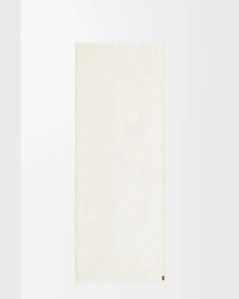 Loewe Scarf In Cashmere Mujer White