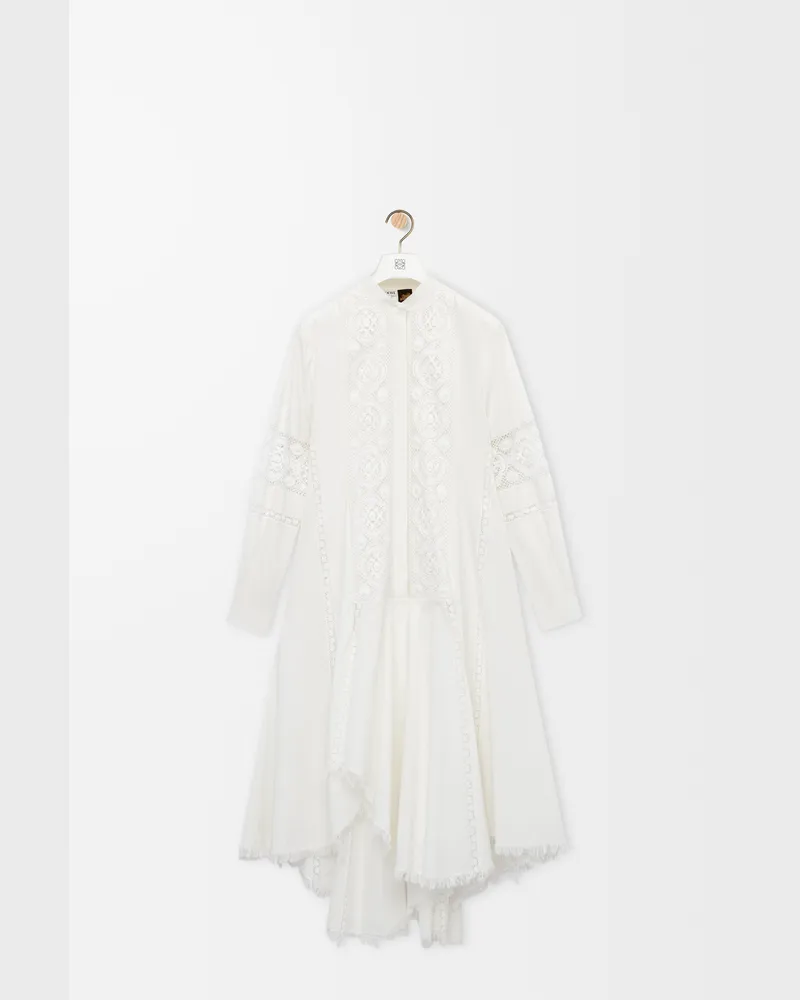 Loewe Shirt Dress In Cotton Size Mujer White