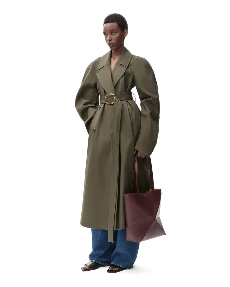 Loewe Luxury Trench coat in cotton Loden