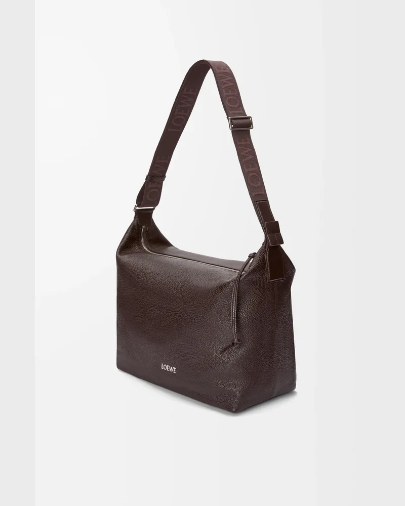 Loewe Cubi Crossbody Bag In Supple Grained Leather skin Hombre Oxblood
