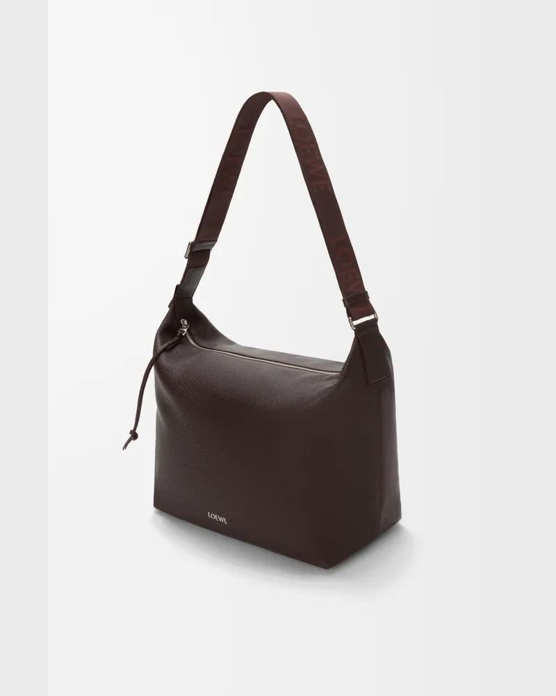 Loewe Cubi Crossbody Bag In Supple Grained Leather skin Hombre Oxblood