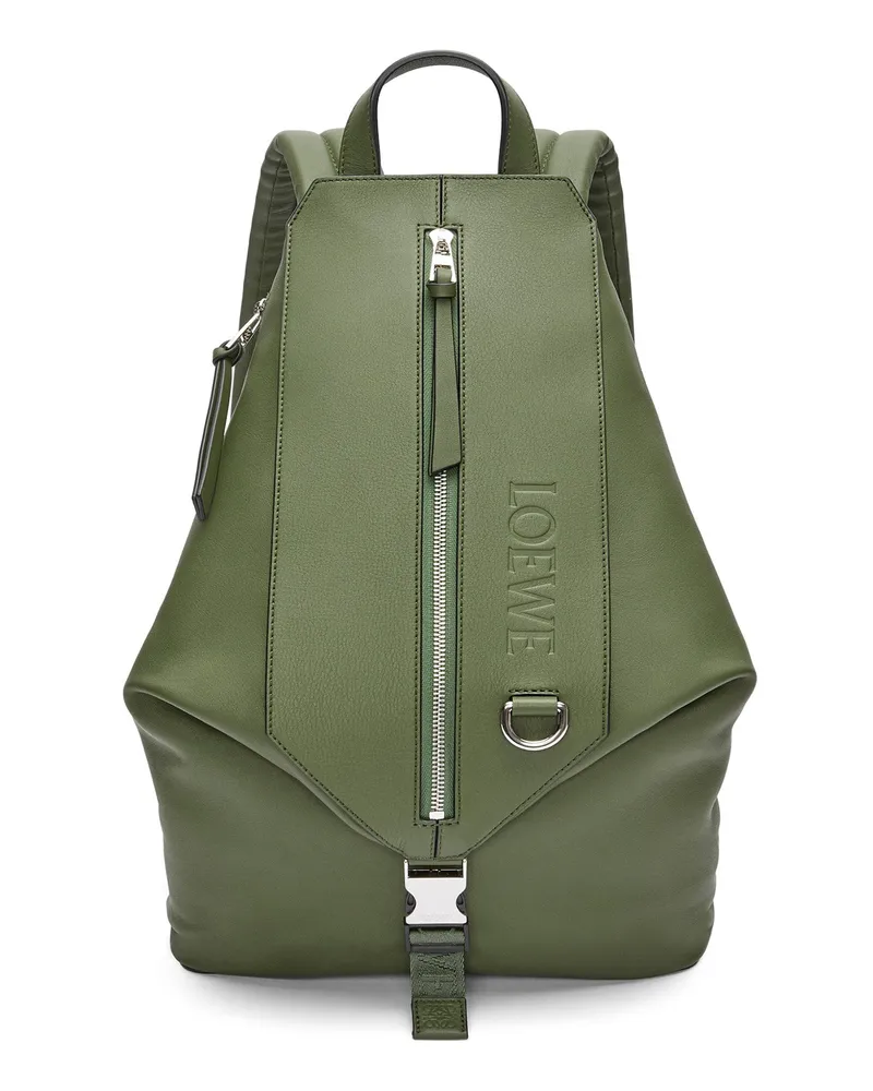 Loewe Luxury Small Convertible backpack in classic calfskin Hunter