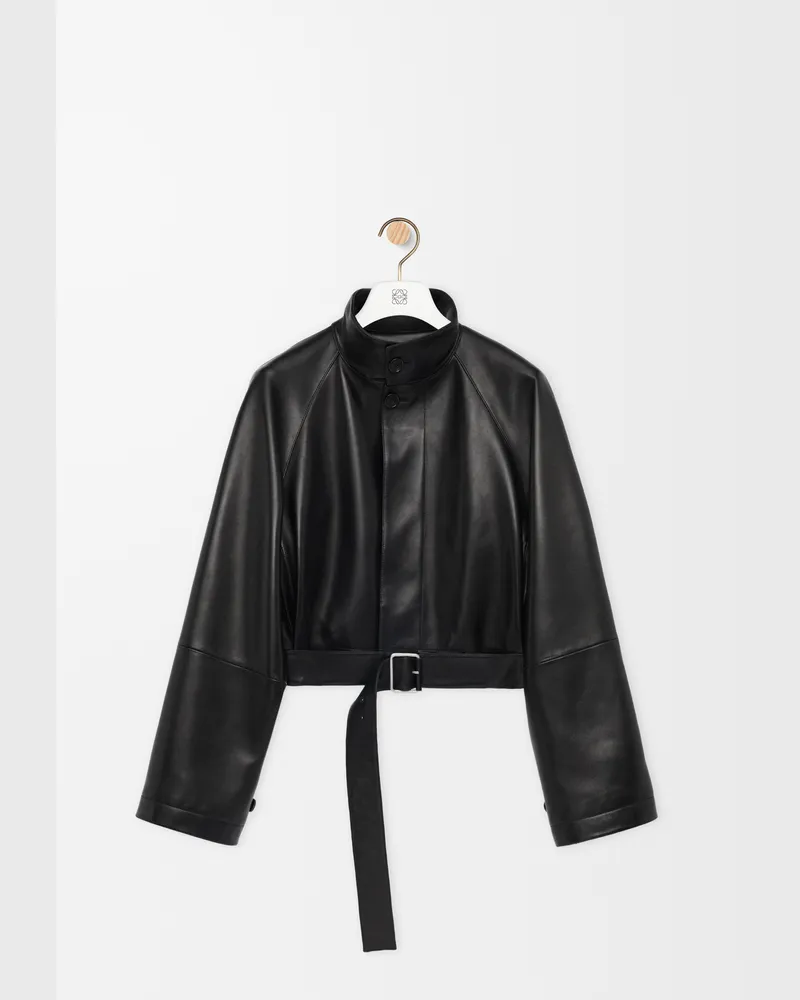 Loewe Short Trench In Nappa Lambskin Size Mujer Black