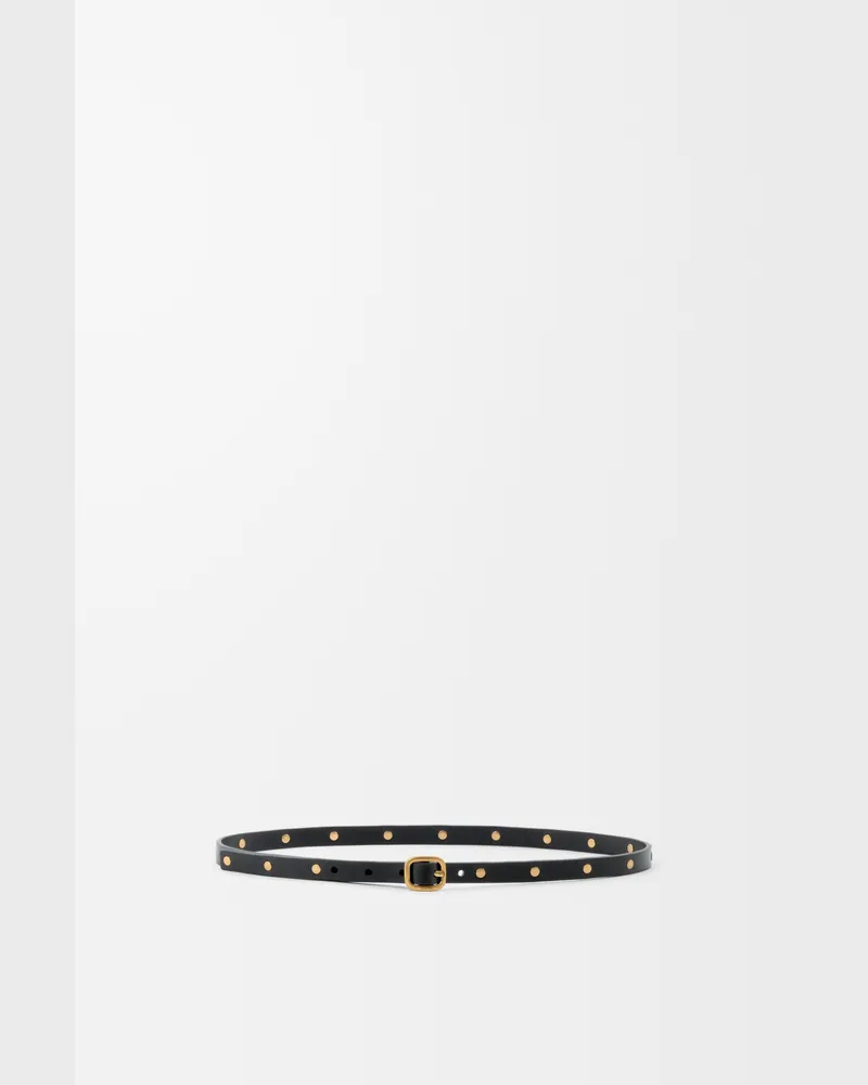 Loewe Rounded Soft Belt In Leather skin Size Mujer Black