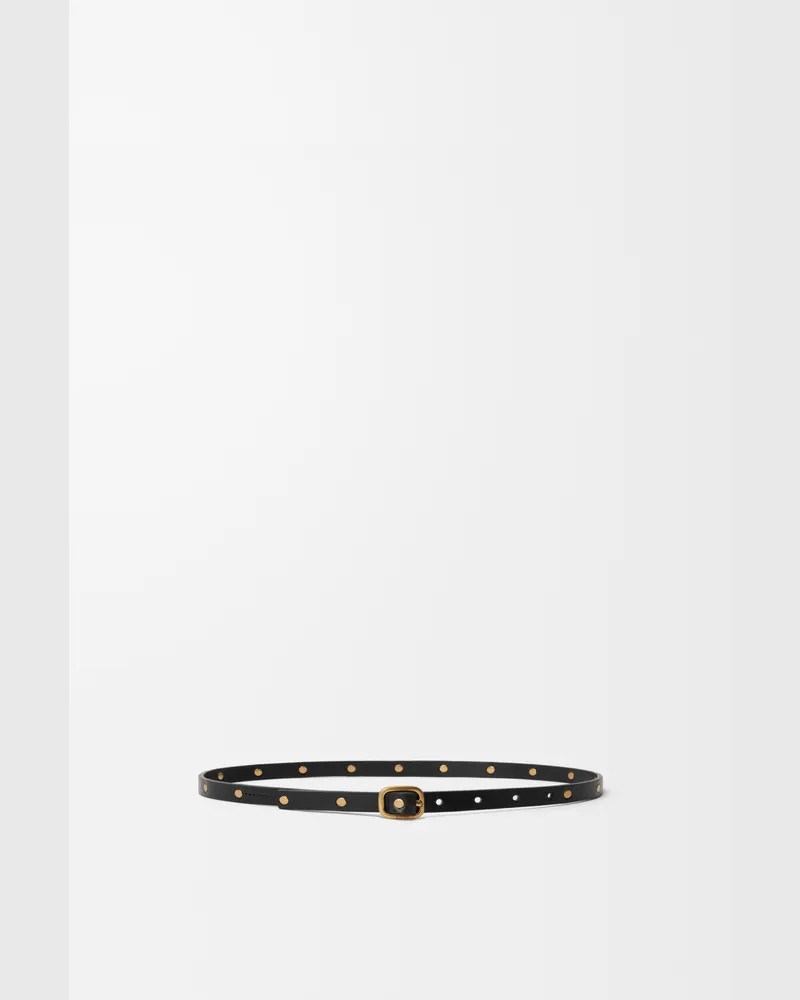 Loewe Rounded Soft Belt In Leather skin Size Mujer Black