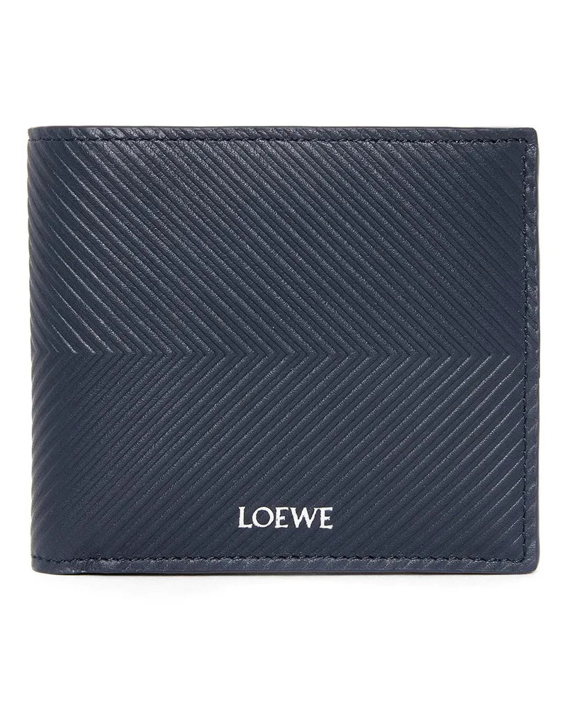 Loewe Luxury Bifold wallet in textured classic calfskin Deep