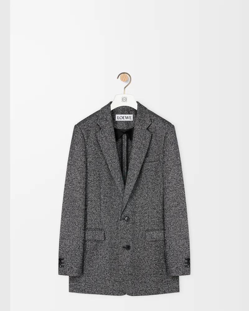 Loewe Jacket In Wool Blend Size Hombre Black