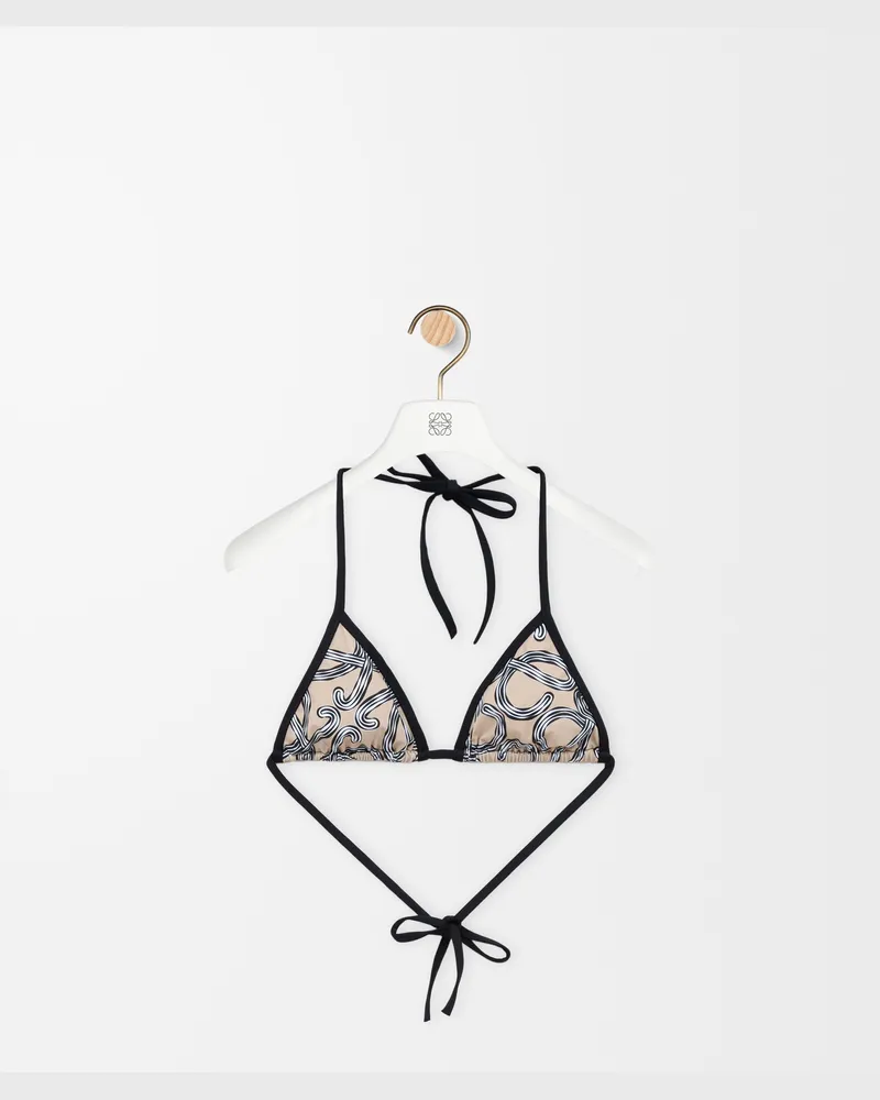 Loewe Bikini Top In Technical Jersey Size Mujer Beige
