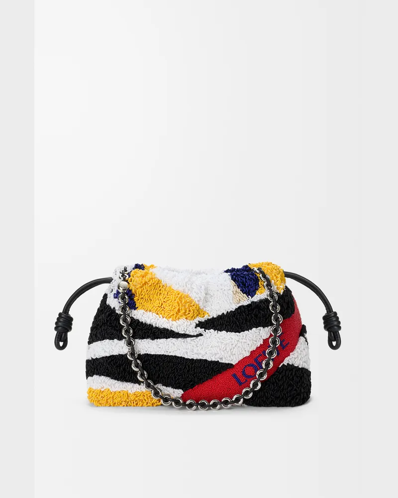 Loewe Medium Flamenco Purse In Embroidered Nappa Mujer Black