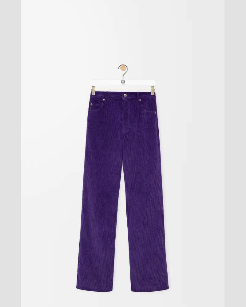 Loewe Trousers In Cotton Corduroy Size Mujer Purple