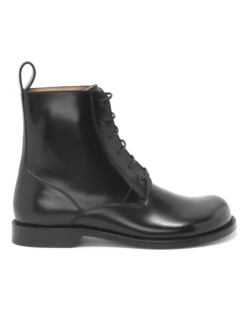 Loewe Luxury Campo ankle boot in brushed calfskin Black