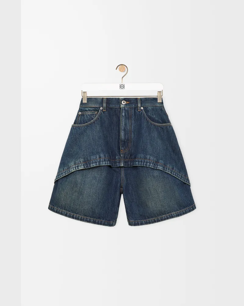 Loewe Shorts In Denim Size Mujer Dark