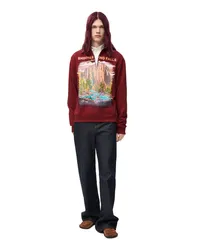 Loewe Luxury Zip-up sweatshirt in cotton Burgundy