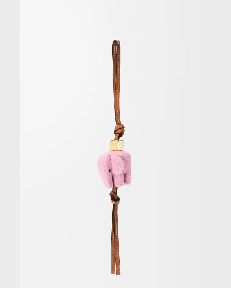 Loewe Elephant Charm In Felt And Leather skin Mujer Candy
