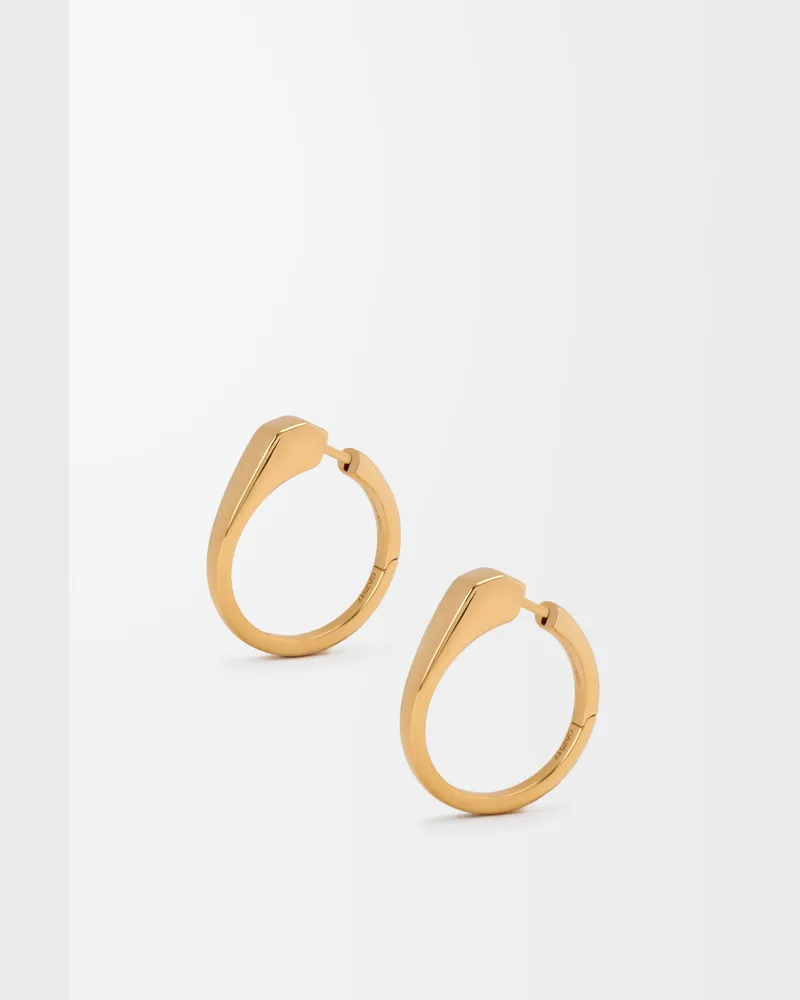 Loewe Stirrup Earrings In Sterling Silver Mujer Gold
