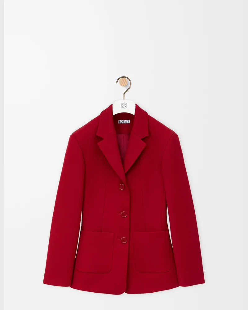 Loewe Jacket In Wool Size Mujer Red