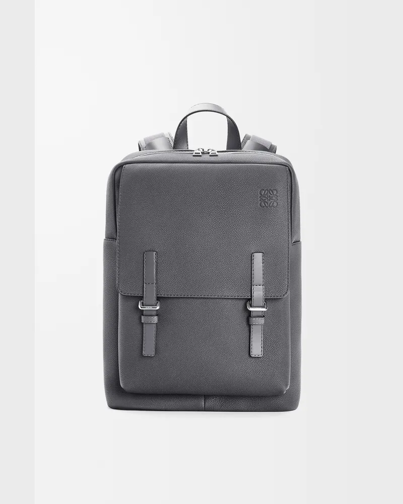 Loewe Military Backpack In Soft Grained Leather skin Hombre Anthracite