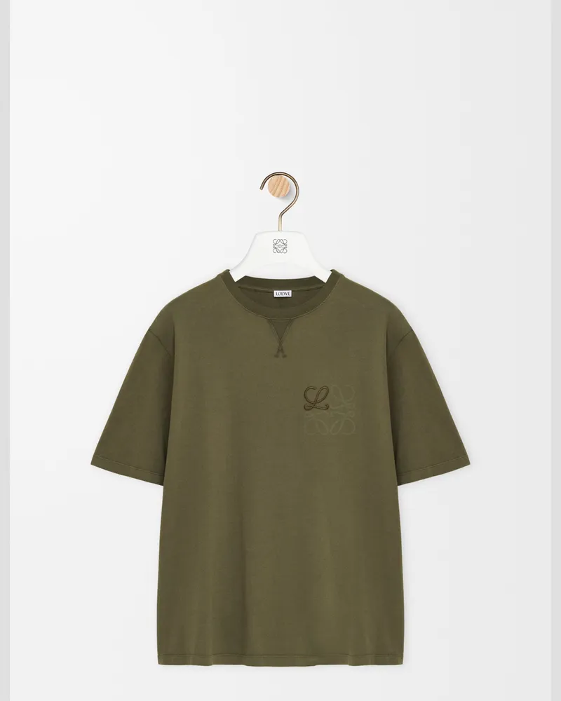 Loewe Loose Fit T-shirt In Cotton Size Hombre Khaki