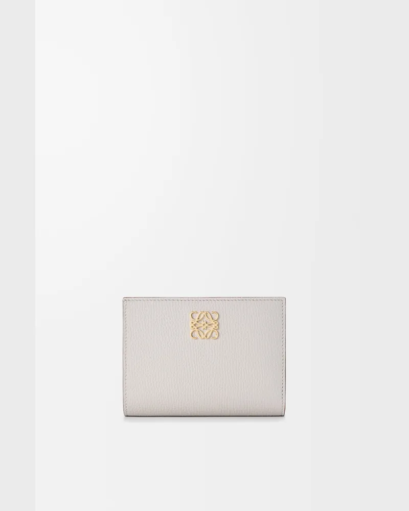 Loewe Anagram Compact Wallet In Pebble Grained Leather skin Mujer Light