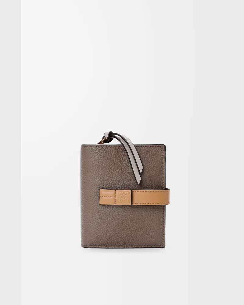 Loewe Compact Zip Wallet In Soft Grained Leather skin Mujer Taupe
