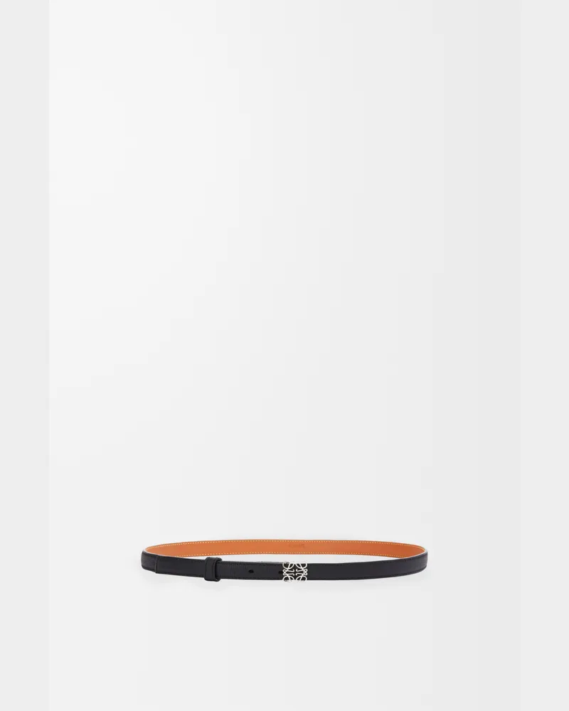 Loewe Anagram Belt In Pebble Grain Leather skin Size Mujer Black