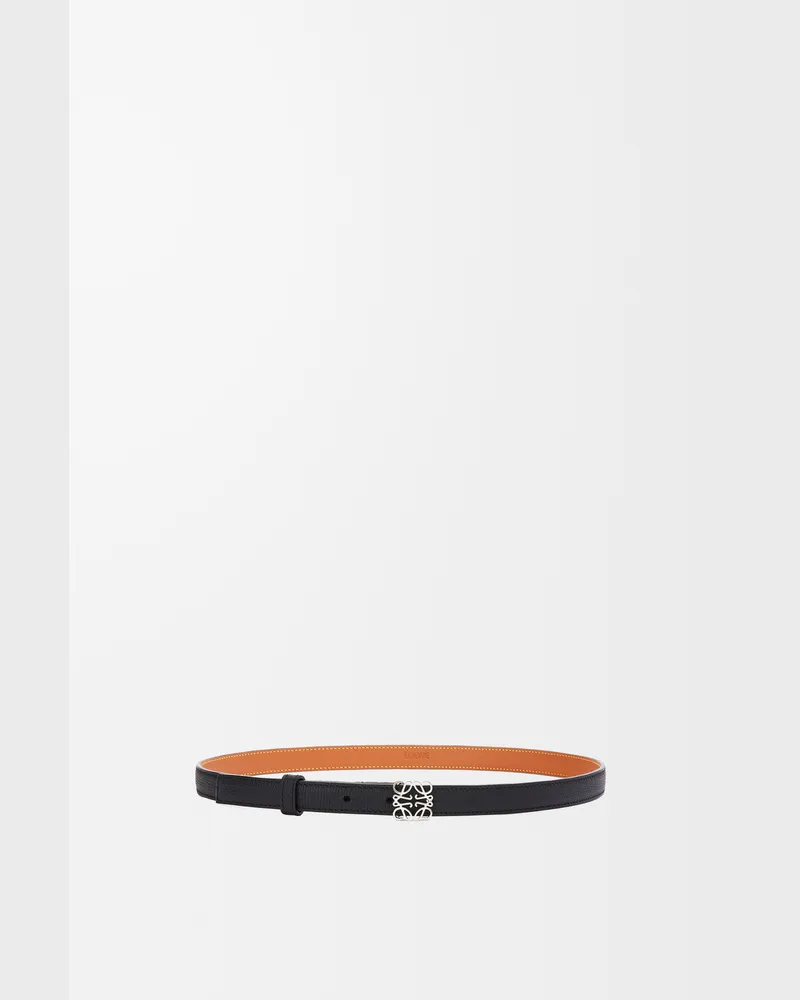 Loewe Anagram Belt In Pebble Grain Leather skin Size Mujer Black