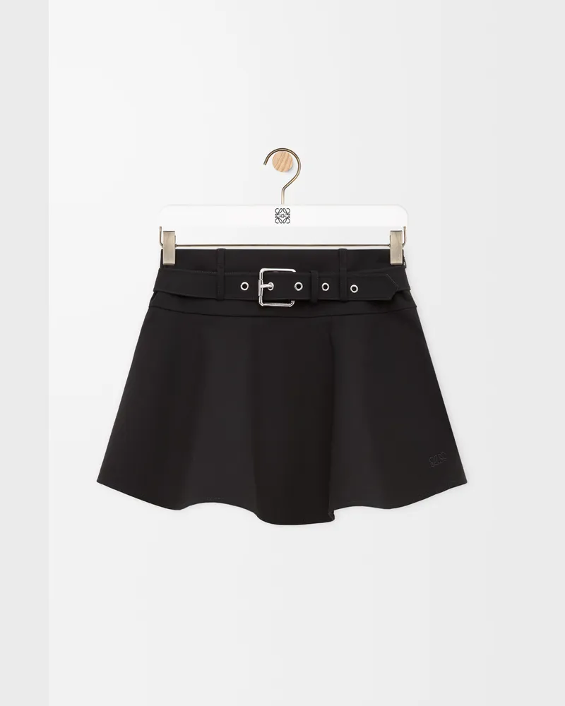 Loewe Mini Skirt In Cotton Size Mujer Black