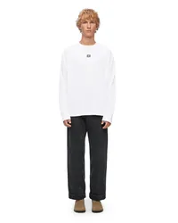 Loewe Luxury Oversized fit long sleeve T-shirt in cotton White