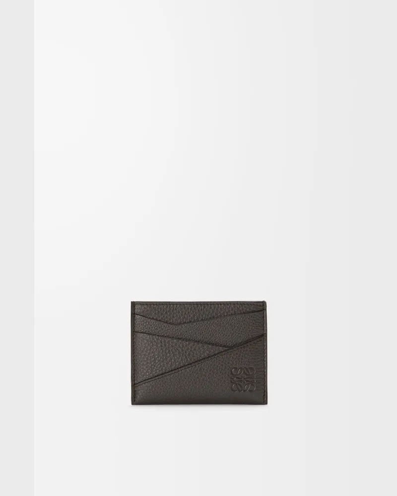 Loewe Puzzle Plain Cardholder In Supple Grained Leather skin Hombre Dark