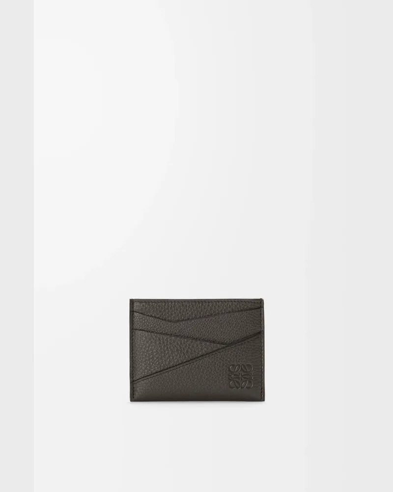 Loewe Puzzle Plain Cardholder In Supple Grained Leather skin Hombre Dark