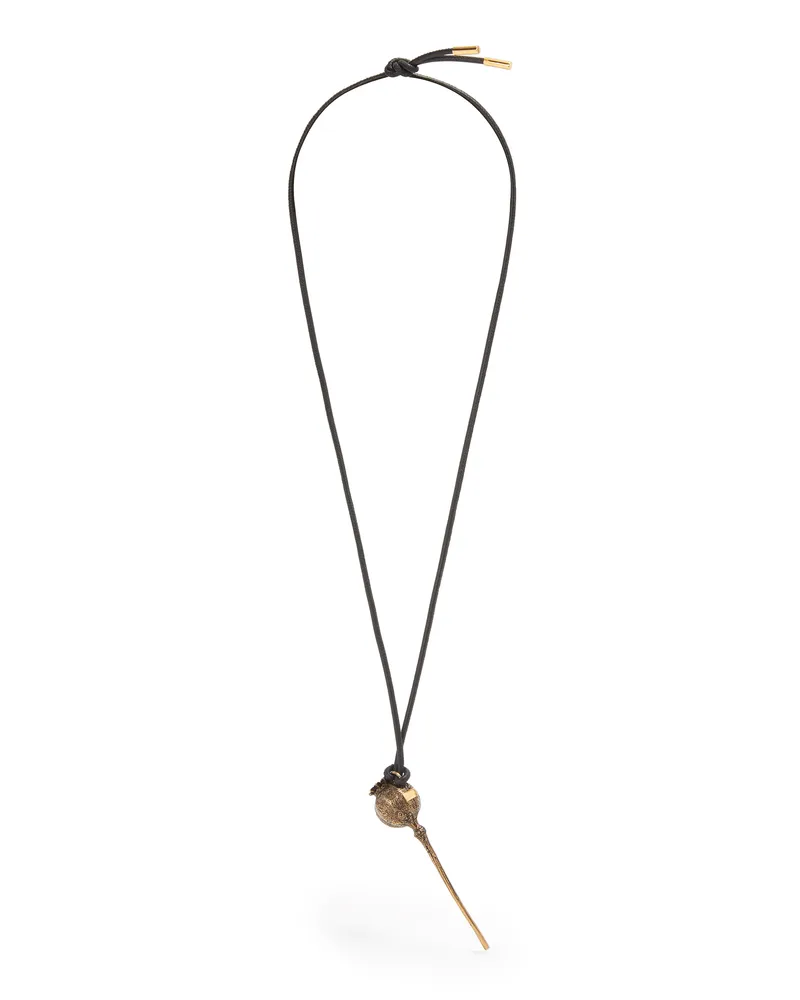 Loewe Luxury Poppy seed pendant in brass and enamel Bronze