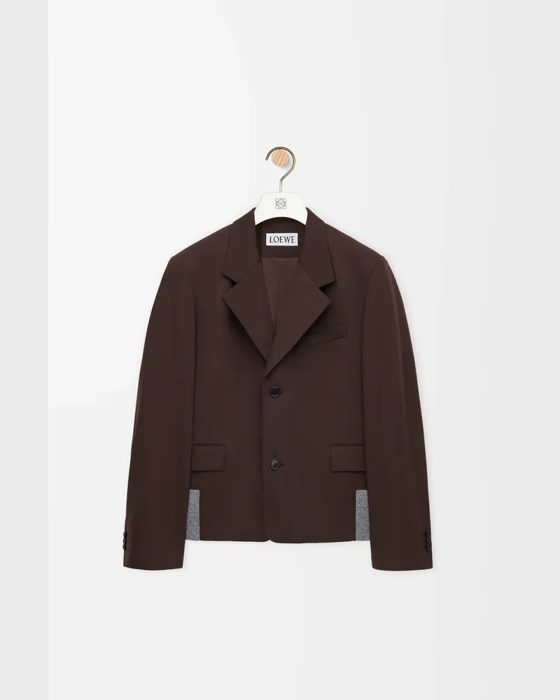 Loewe Jacket In Wool Size Hombre Brown