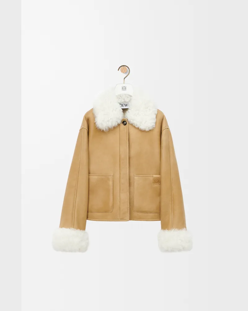 Loewe Jacket In Shearling Size Mujer White