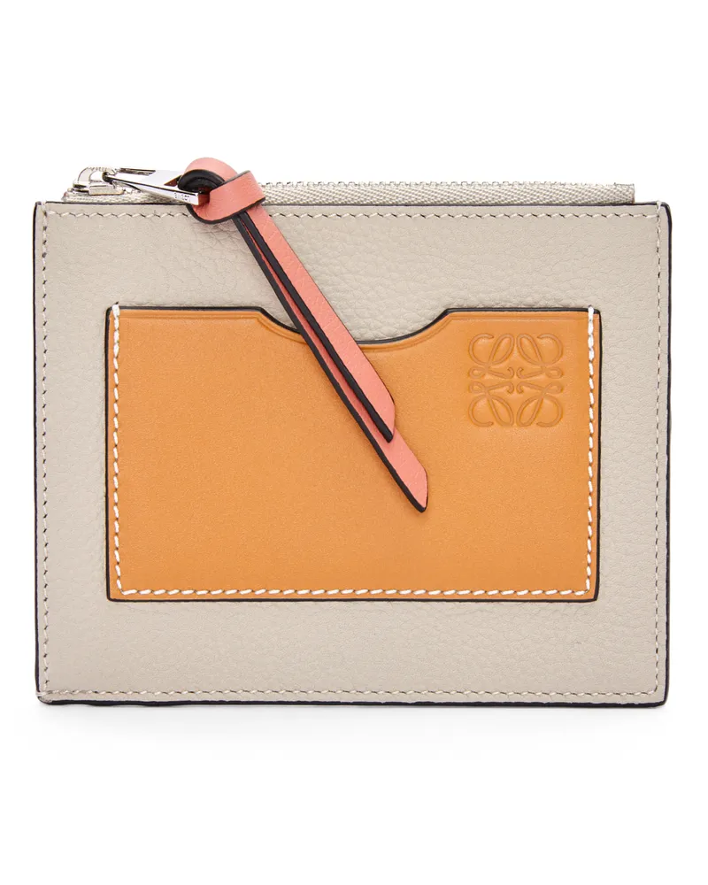 Loewe Luxury Large coin cardholder in soft grained calfskin Light