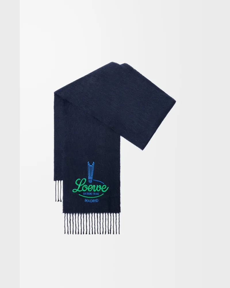 Loewe Scarf In Alpaca Mujer Dark