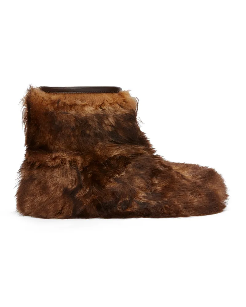 Loewe Luxury Lago boot in shearling Brown