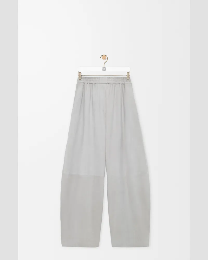 Loewe Barrel Trousers In Suede Goatskin Size Mujer Light