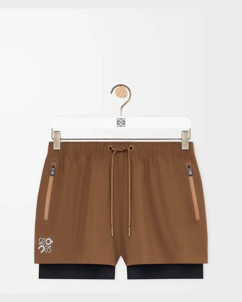 Loewe Performance Shorts In Technical Shell Size Mujer Toffee